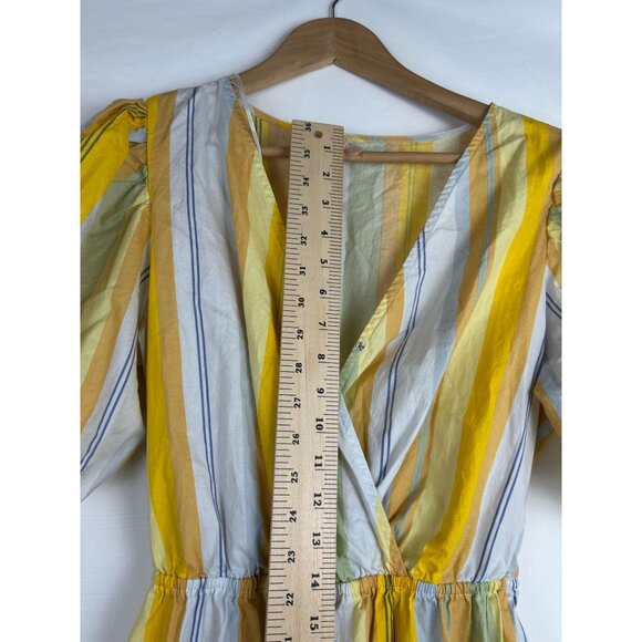 Love Colette Womens Maxi Dress W/ Puff Sleeves & V-Neck Size Large Multicolor - Picture 5 of 14